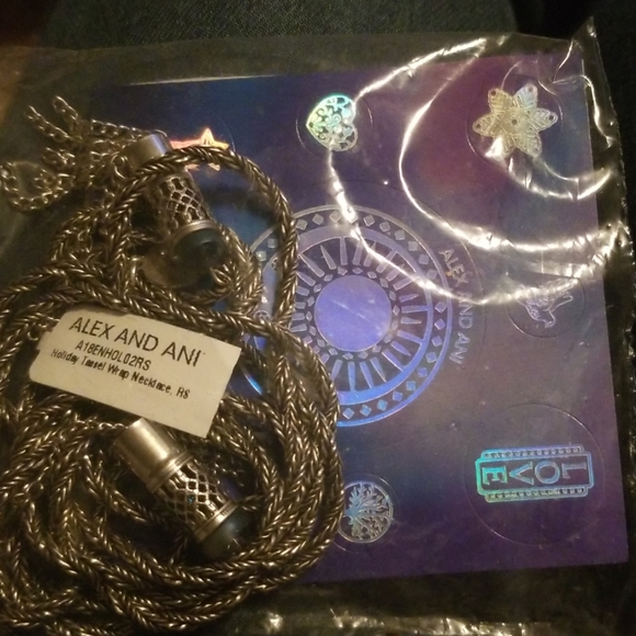 ALEX AND ANI TASSEL WRAP NECKLACE. Silver. NWT - Picture 4 of 8